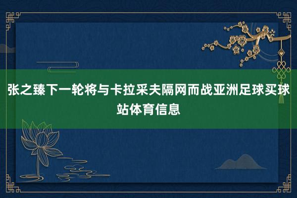 张之臻下一轮将与卡拉采夫隔网而战亚洲足球买球站体育信息