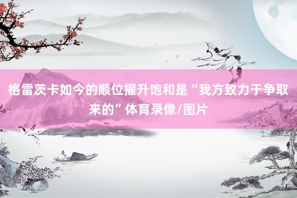 格雷茨卡如今的顺位擢升饱和是“我方致力于争取来的”体育录像/图片