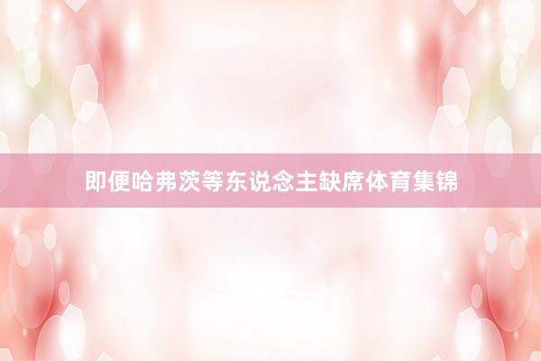 即便哈弗茨等东说念主缺席体育集锦