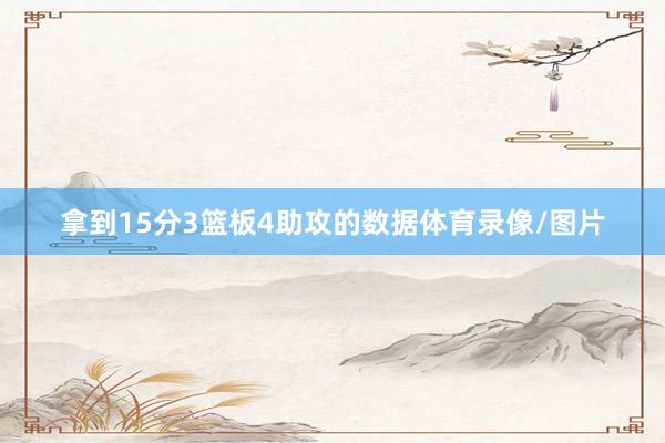 拿到15分3篮板4助攻的数据体育录像/图片