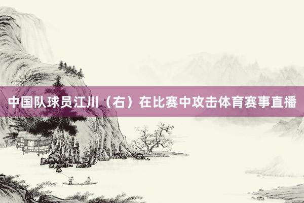 中国队球员江川（右）在比赛中攻击体育赛事直播