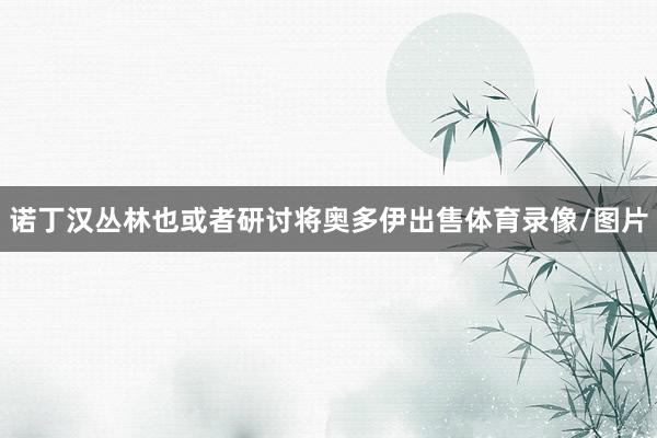 诺丁汉丛林也或者研讨将奥多伊出售体育录像/图片