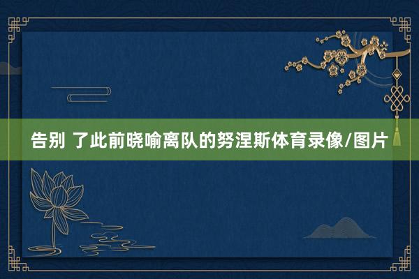告别 了此前晓喻离队的努涅斯体育录像/图片