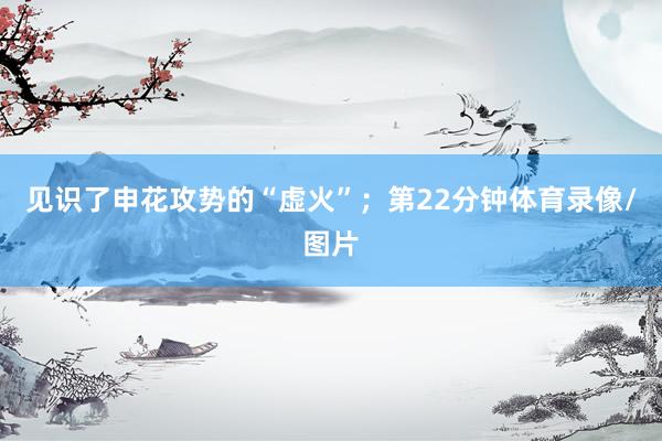 见识了申花攻势的“虚火”；第22分钟体育录像/图片