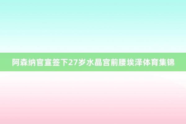阿森纳官宣签下27岁水晶宫前腰埃泽体育集锦