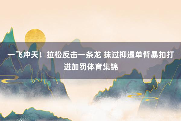 一飞冲天！拉松反击一条龙 抹过抑遏单臂暴扣打进加罚体育集锦